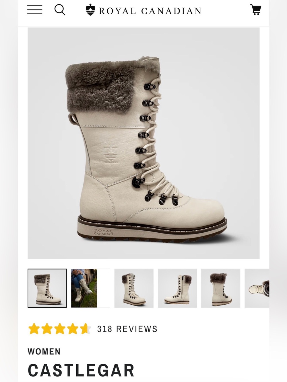 Royal Canadian Castlegar Winter boot, sz8